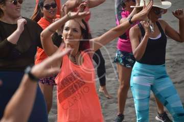 Clases magistrales de Zumba y Body Combat en Melenara (Foto TA)